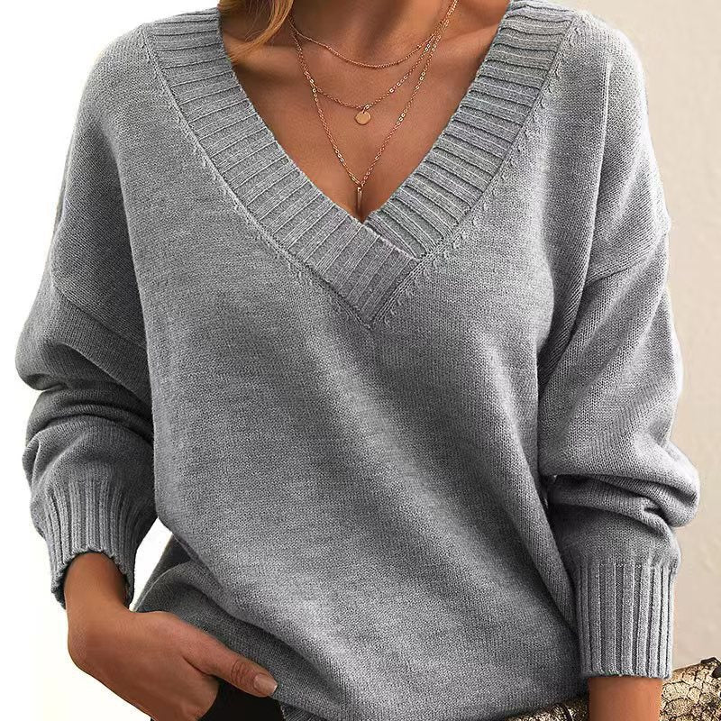 Femke™ - Weicher, bequemer Pullover met tiefem V-Ausschnitt