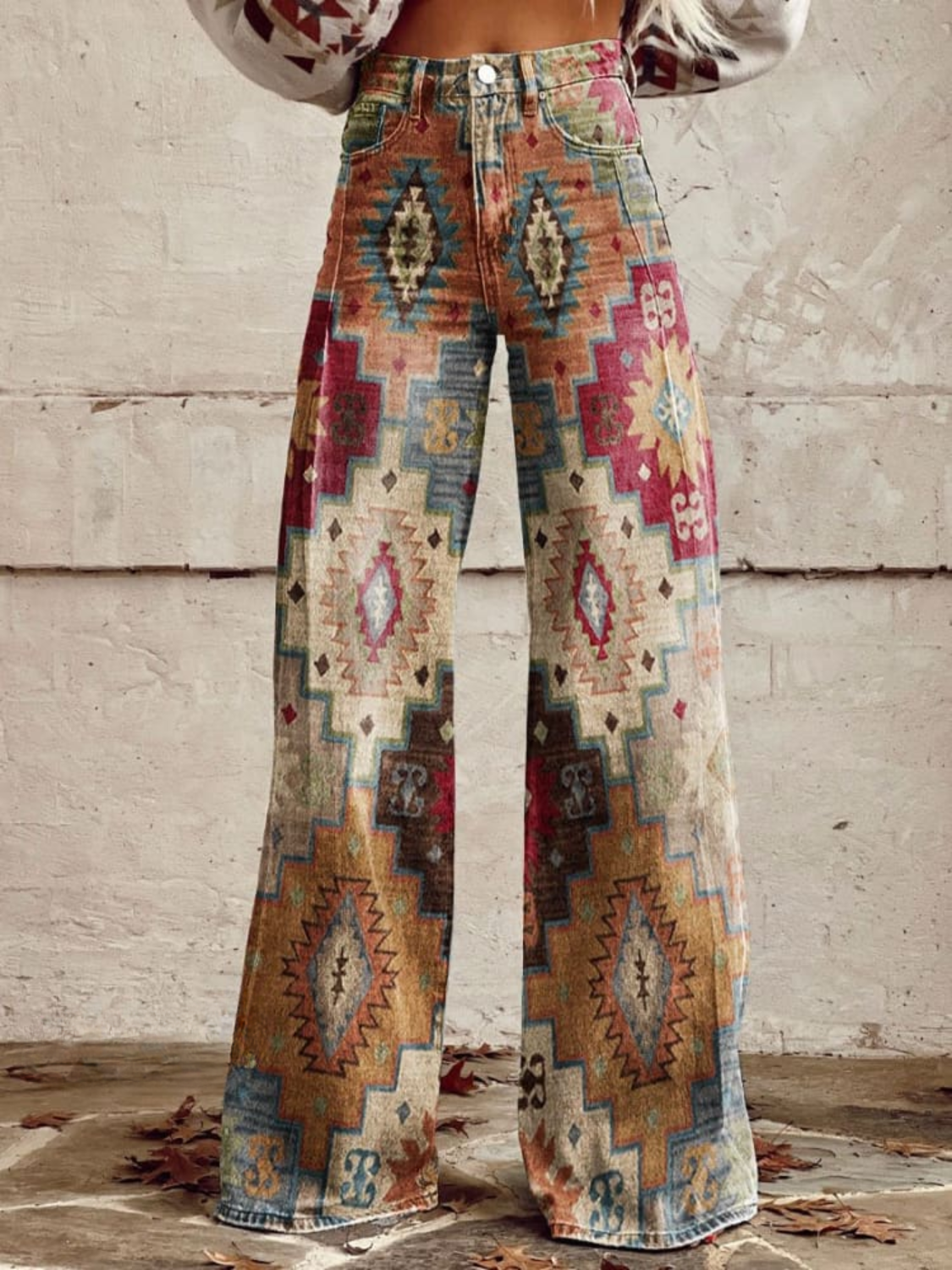 Roma™ - Vintage Superzachte broek met wijde pijpen