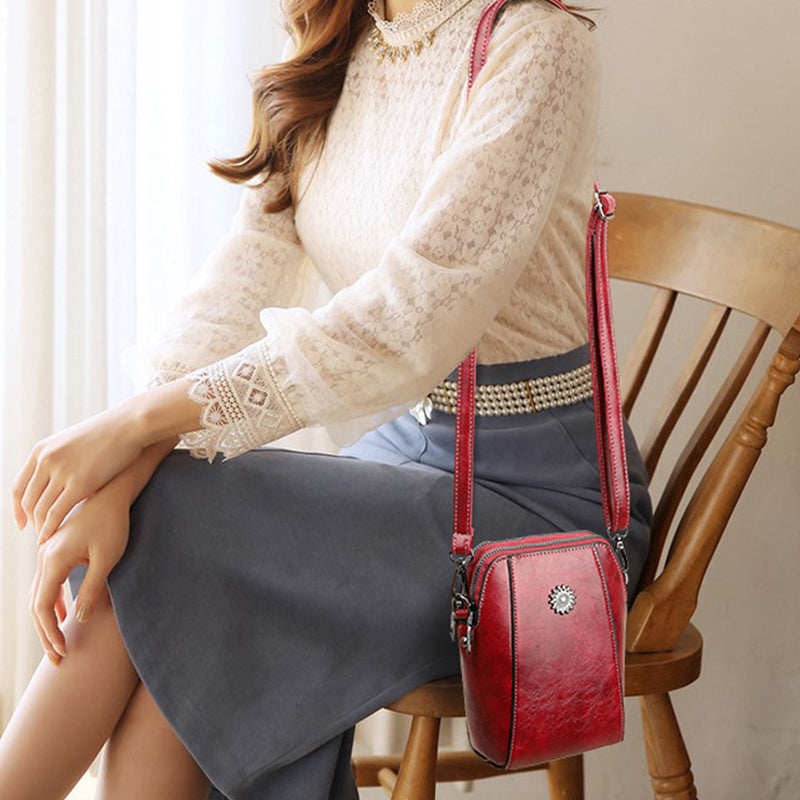 Anna™ - Mini Stijlvolle Zachte Leren Crossbody Tas