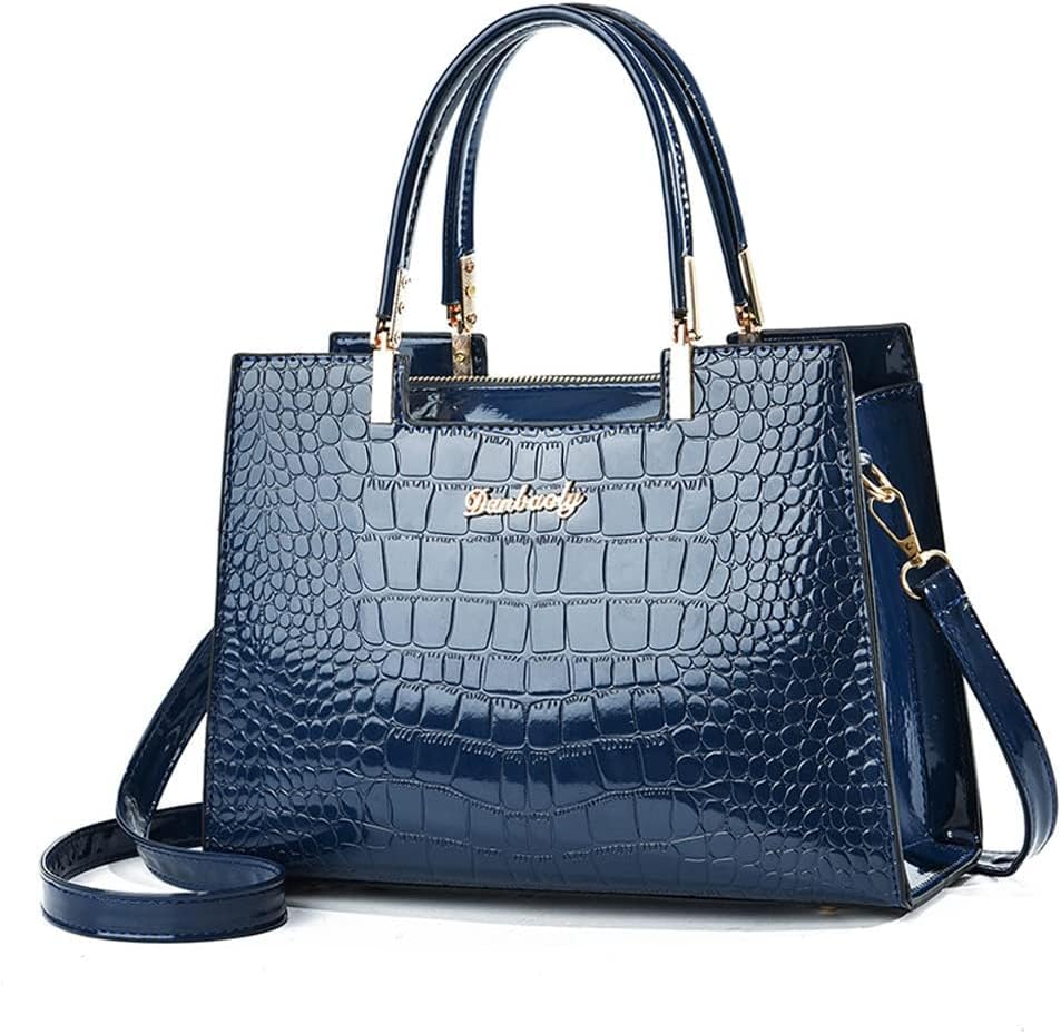 Lola™ - Glanzende Croco Pattern Leren Handtas