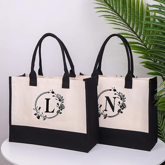 Icon™ - Gepersonaliseerde Tote Bag Met Letter