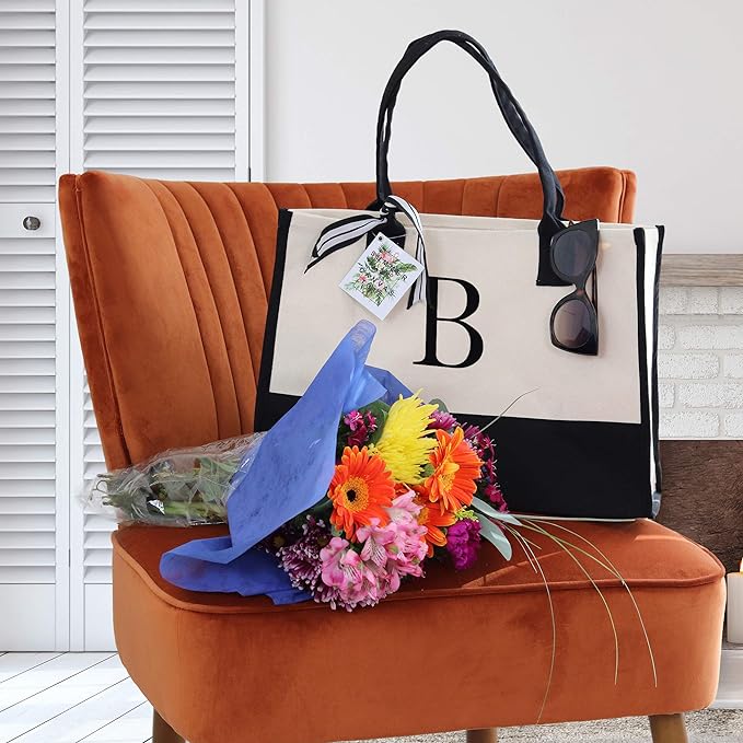 Icon™ - Gepersonaliseerde Tote Bag Met Letter