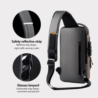 Nova™ - Waterdichte Crossbody Tas Met USB-aansluiting