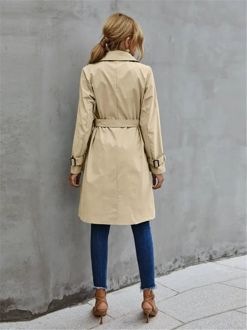 Jasmijn™ - Elegante comfortabele trenchcoat met reverskraag