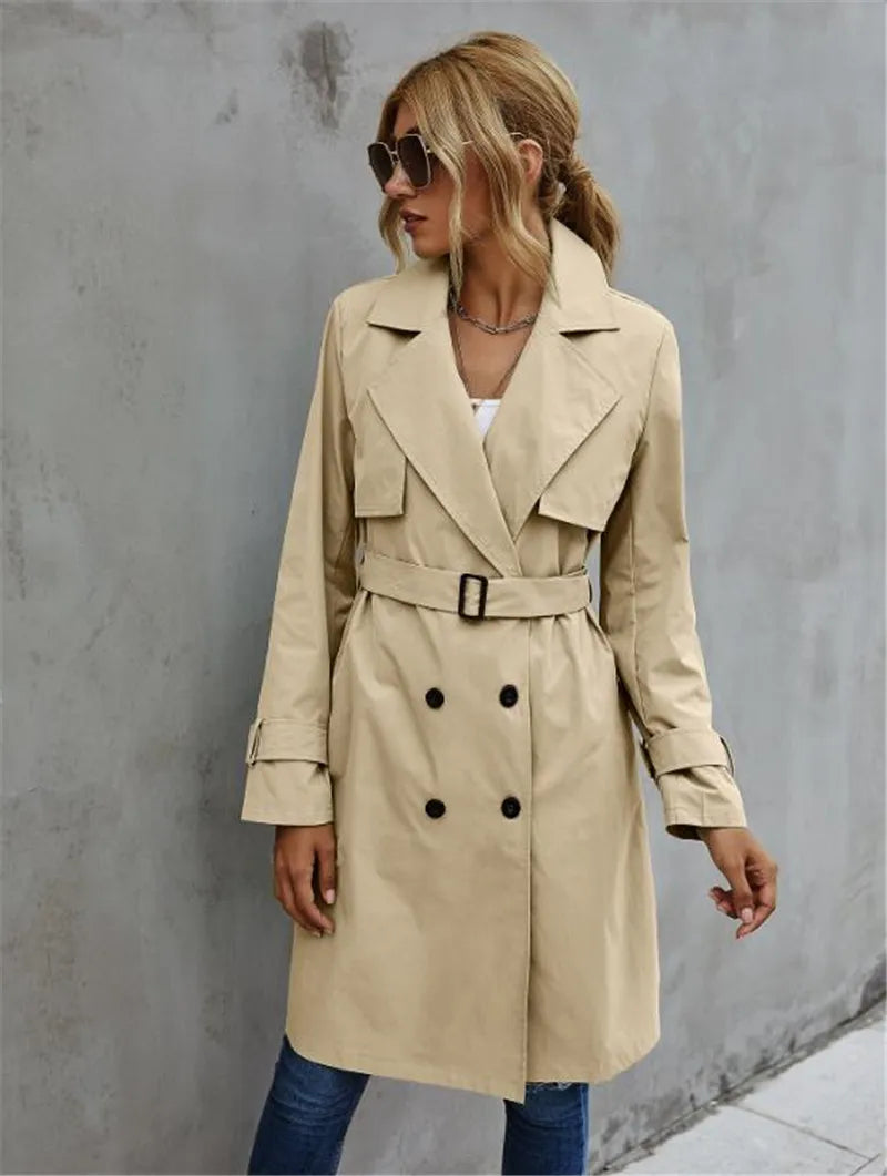 Jasmijn™ - Elegante comfortabele trenchcoat met reverskraag