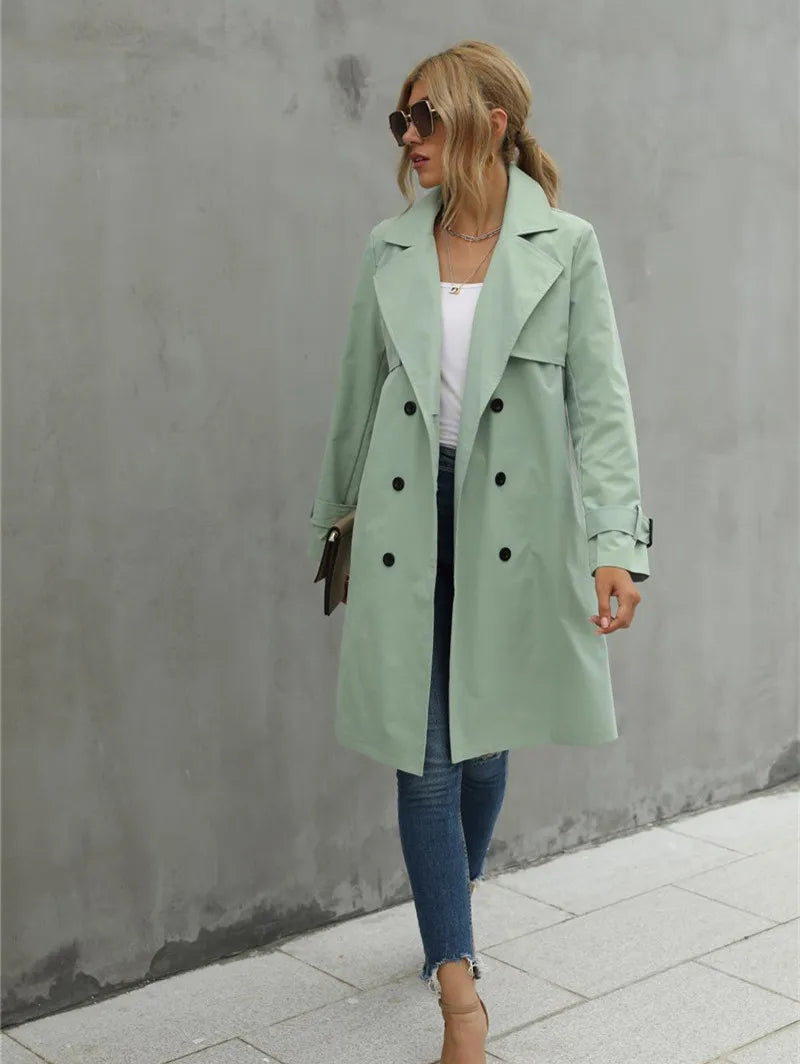 Jasmijn™ - Elegante comfortabele trenchcoat met reverskraag