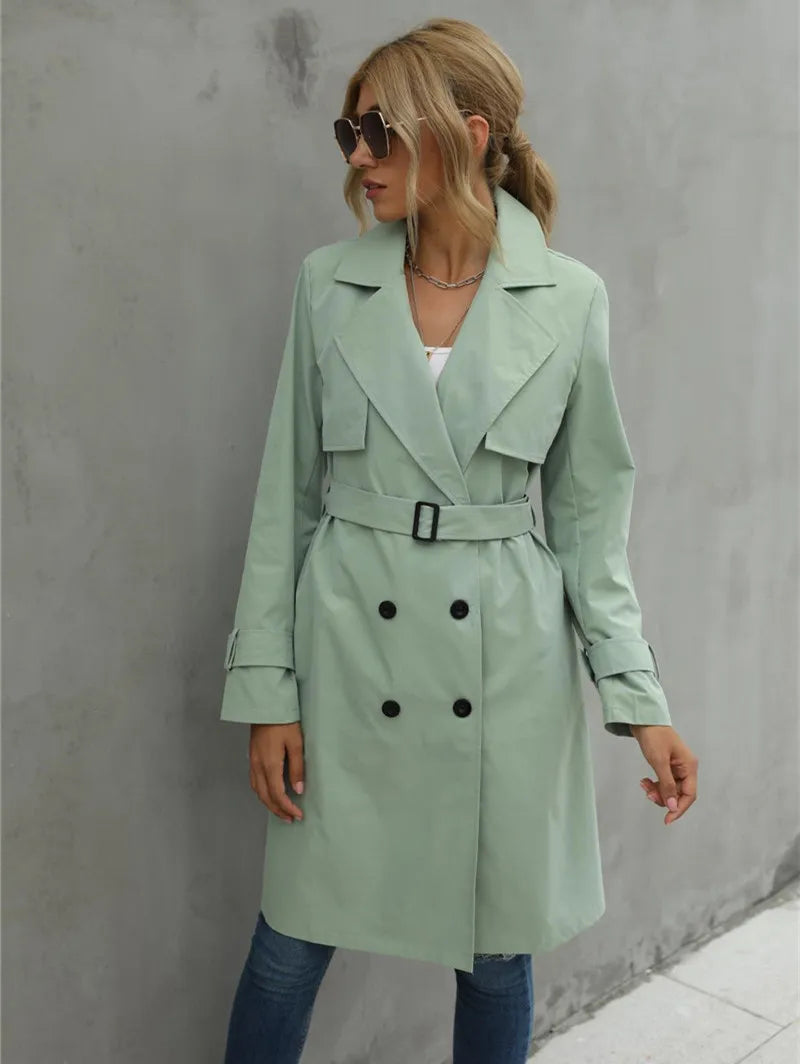 Jasmijn™ - Elegante comfortabele trenchcoat met reverskraag