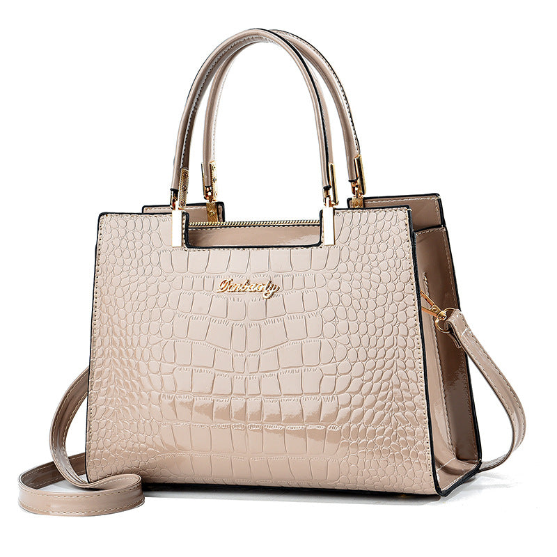 Lola™ - Glanzende Croco Pattern Leren Handtas