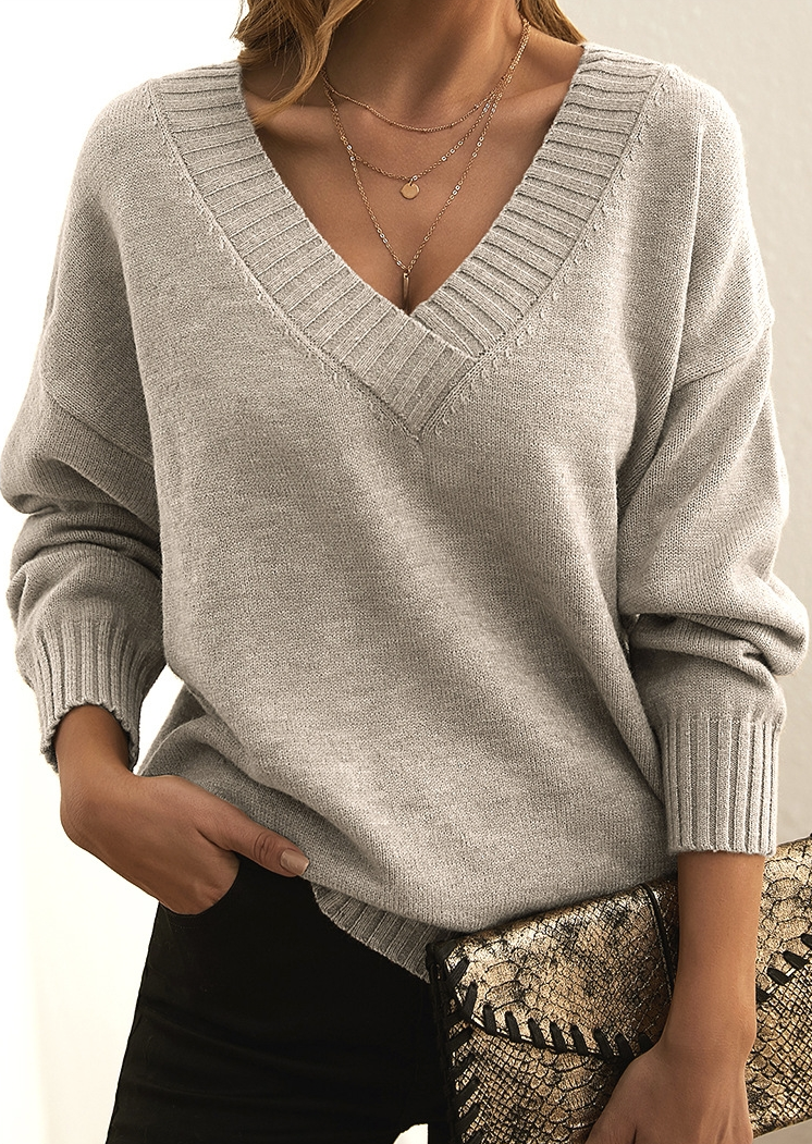 Femke™ - Weicher, bequemer Pullover met tiefem V-Ausschnitt