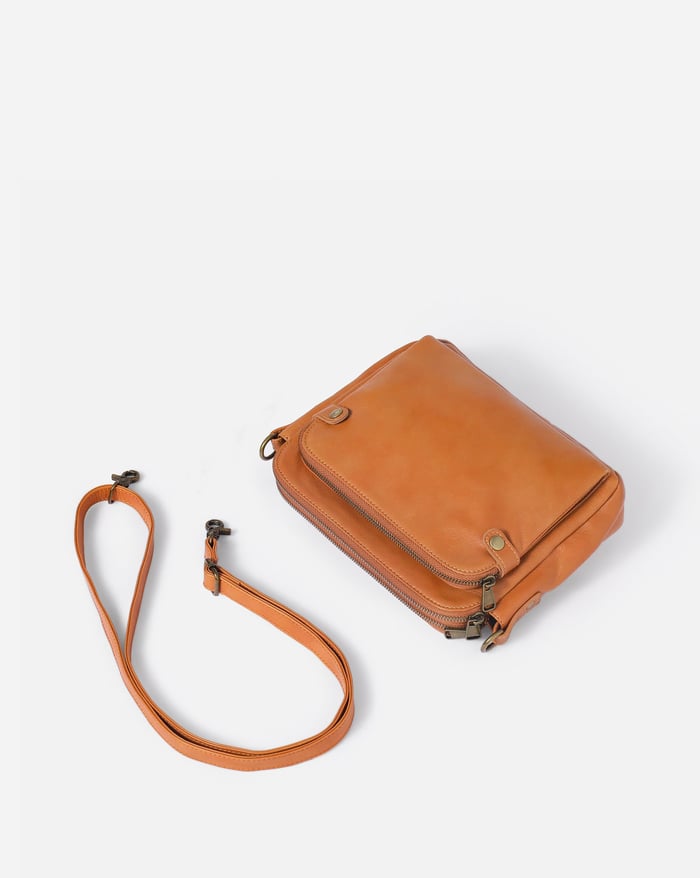 Fleur™ - Handgemaakte Leren Crossbody Schoudertas