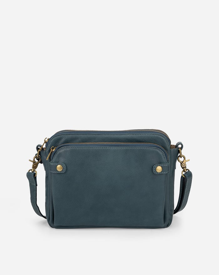 Fleur™ - Handgemaakte Leren Crossbody Schoudertas