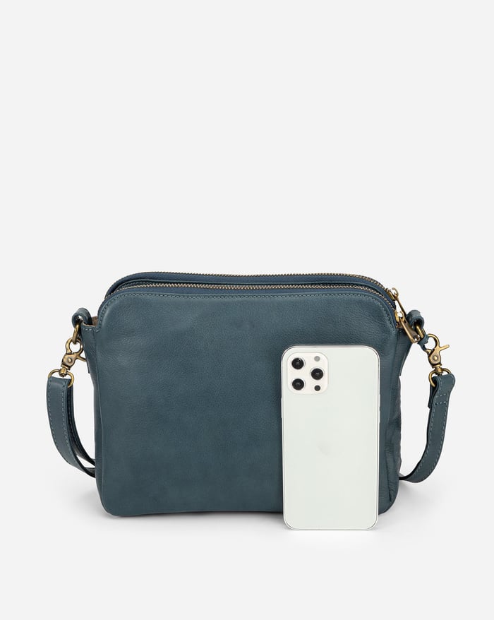 Fleur™ - Handgemaakte Leren Crossbody Schoudertas